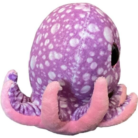 Ty Beanie Boos Octopus Plush Toy With Big Eyes & Spotted Pattern - Picture 2 of 7